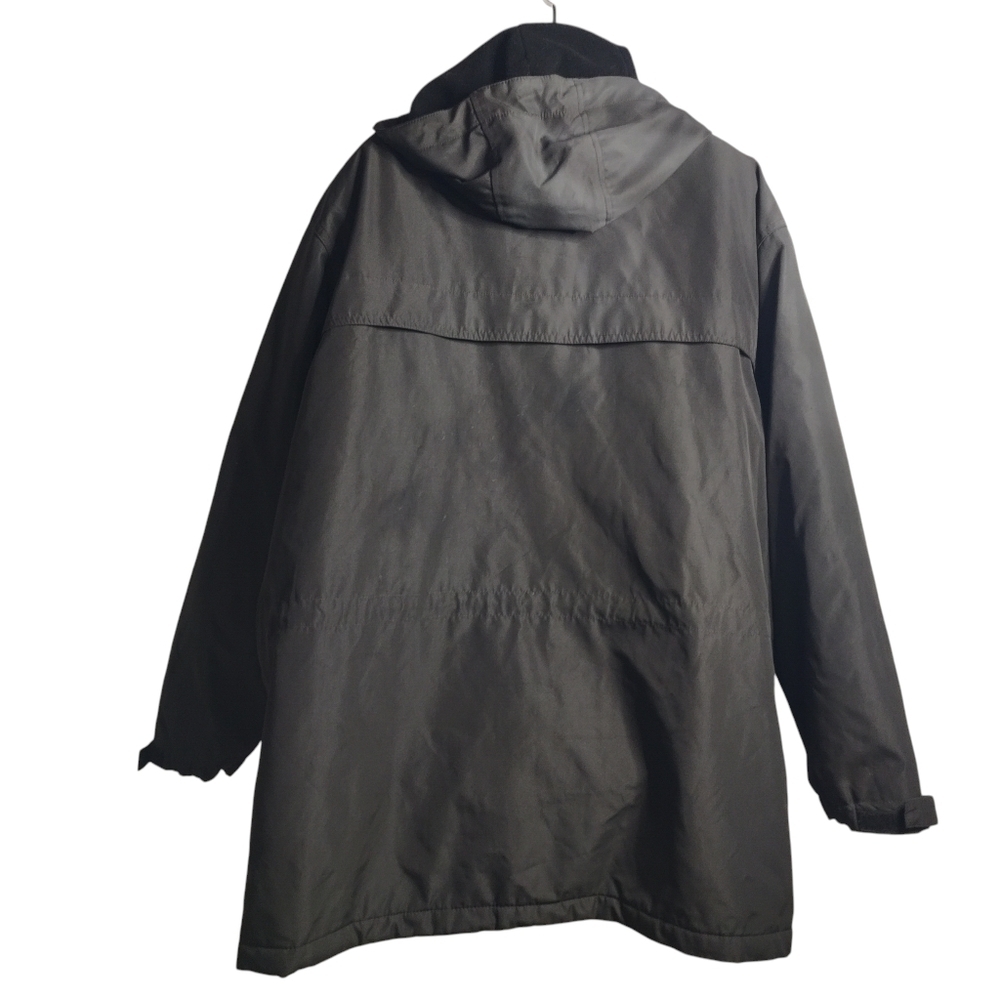 Sonoma Men's Gray Removable Hooded Fleece Lined Parka Jacket Size L - Picture 2 of 7
